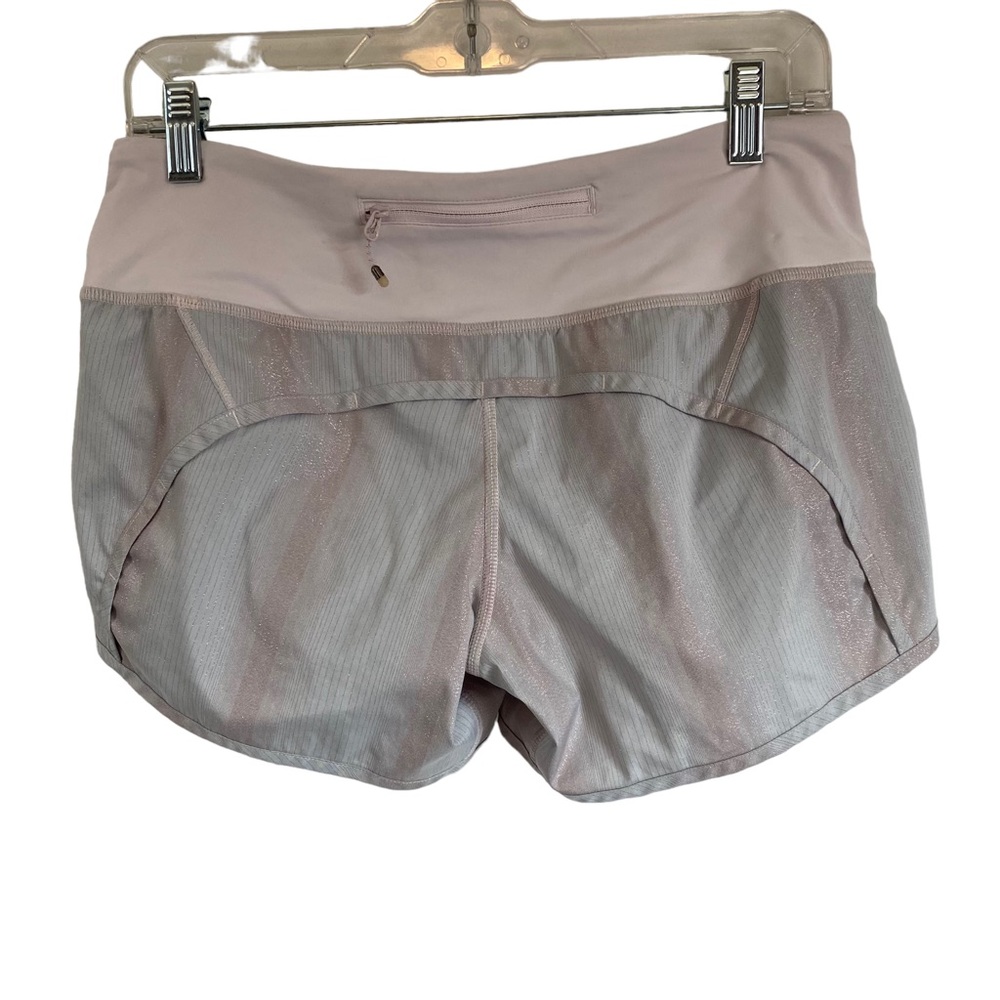Lululemon Run Speed up shorts sz 6, Sparkle Swift Heathered Spoon Neutral Blush
